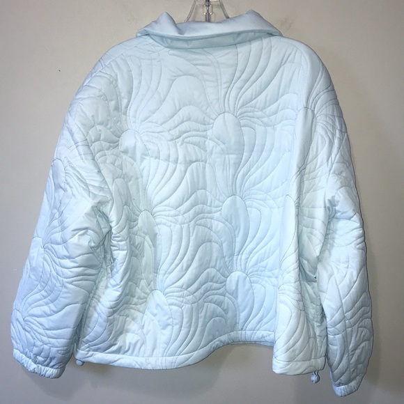 NWT Urban Outfitters UO Sasha Quilted Bomber Jacket Blue XXXL Relaxed Fit Crop - Picture 8 of 14